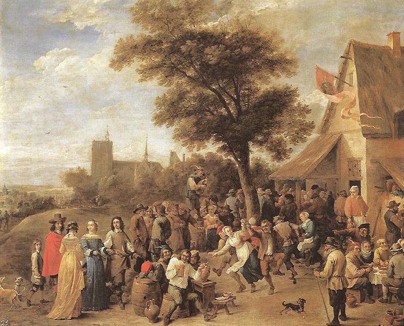 TENIERS, David the Younger Peasants Merry-making wt France oil painting art
